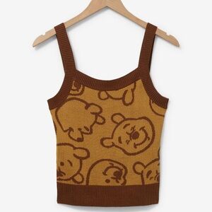 Disney Winnie The Pooh Outline Portrait Allover Print Knit Tank‎ Top Boxlunch